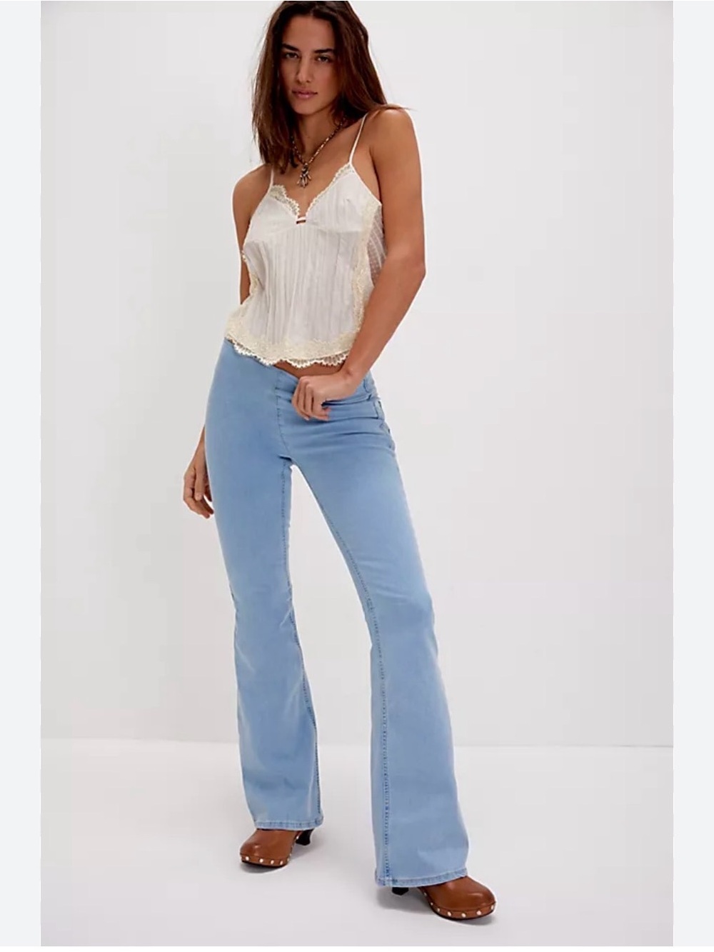 NWT We The Free Light Blue Flare Jeans